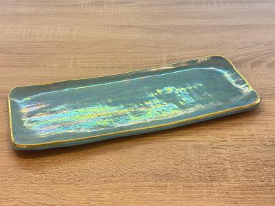 Big Turquoise Ceramic Platter